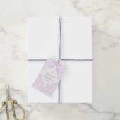 waterverf lila paars Doop Cadeaulabel (Met Touw)