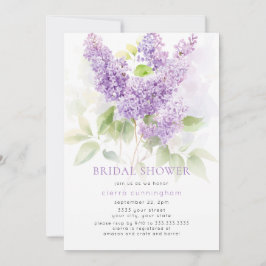 Waterverf Lila Paarse Floral Vrijgezellenfeest Kaart