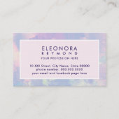 Waterverf Lila roze ombre elegant Visitekaartje (Voorkant)