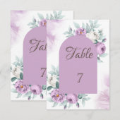 Waterverf Lila Rozen Kaart (Voorkant / Achterkant)