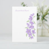 Waterverf Lila RSVP Kaartje (Staand voorkant)