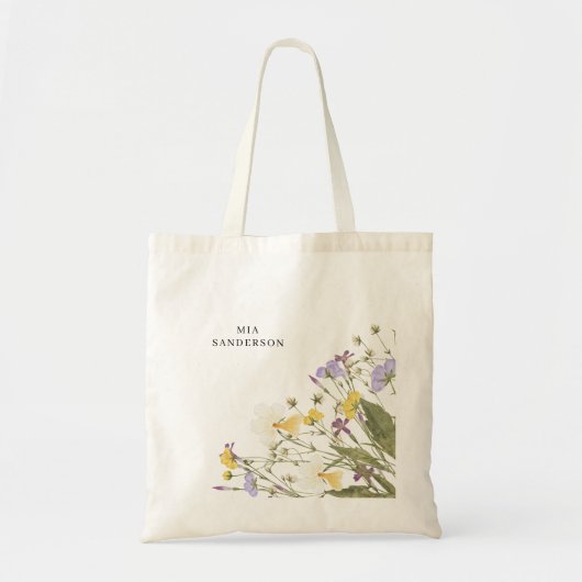  Waterverf Lila Tote Bag (Voorkant)