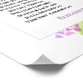 Waterverf Lilacs 4 Table Wedding Seating Chart Poster (Hoek)