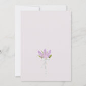 Waterverf Lilacs Boeket Rustieke Boho bruiloft Kaart (Achterkant)