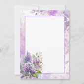 Waterverf Lilacs en Hydrangea Bloemenblanco Kaart (Voorkant)