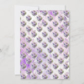 Waterverf Lilacs en Hydrangea Bloemenblanco Kaart (Achterkant)