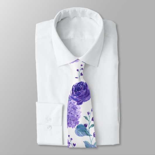 Waterverf Lilacs en Rozen Stropdas (Gebonden)