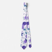 Waterverf Lilacs en Rozen Stropdas (Voorkant)