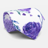 Waterverf Lilacs en Rozen Stropdas (Opgerold)