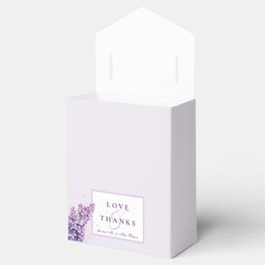 Waterverf Lilacs Lente Zomer Bruiloft Bedankdoosjes (Geopend)