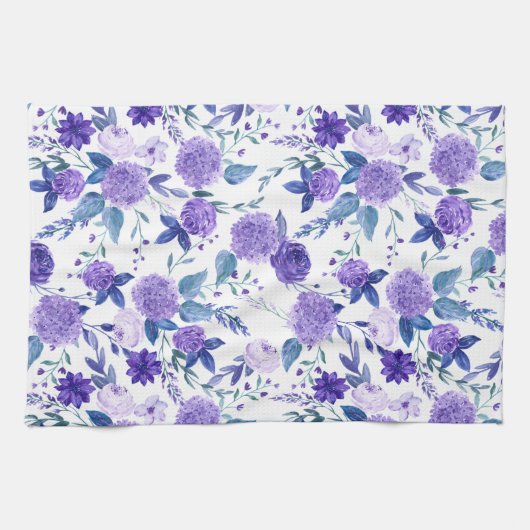 Waterverf Lilacs Theedoek (Horizontaal)