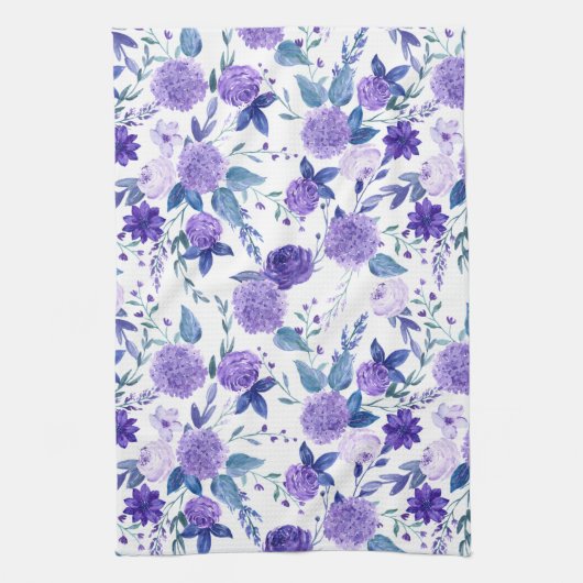 Waterverf Lilacs Theedoek (Verticaal)