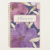 Waterverf Lilas in violet Achtergrond Planner (Voorkant)