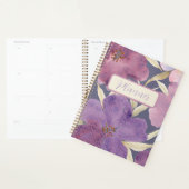 Waterverf Lilas in violet Achtergrond Planner (Display)