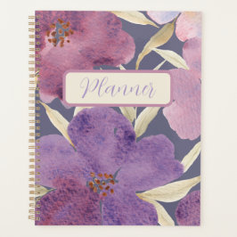 Waterverf Lilas in violet Achtergrond Planner