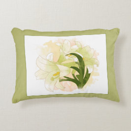 Waterverf Lilies 12x16inch Pillow Accent Kussen
