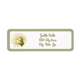 Waterverf Lilies Etiket