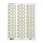 Waterverf Lilies Etiket (Full Sheet)