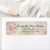 Waterverf Lilies Gepersonaliseerde Adresetiketten Etiket (Insitu)