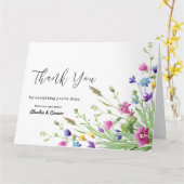 Waterverf Lilies - Hartelijk dank Kaart (Gele Bloem)