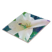 Waterverf Lily 6"x6" Tile of Trivet Tegeltje (Zijkant)