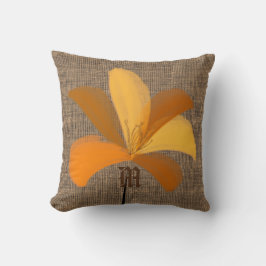 Waterverf Lily Art Rustiek Bloemenkussen Kussen