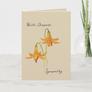 Waterverf Lily Botanische Sympathie Kaart