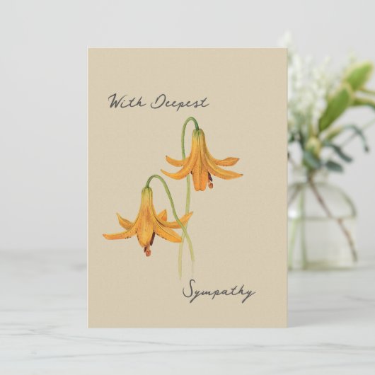  Waterverf Lily Botanische Sympathie Kaart (Staand voorkant)