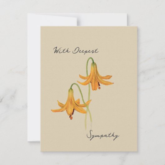  Waterverf Lily Botanische Sympathie Kaart (Voorkant)