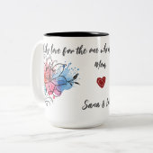 Waterverf Lily Floral Mok voor mama (Voorkant links)