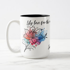 Waterverf Lily Floral Mok voor mama