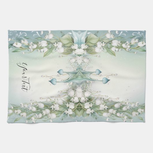 Waterverf Lily of the Valley Keukenhanddoeken (Horizontaal)