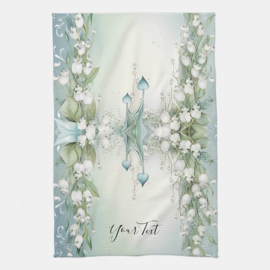 Waterverf Lily of the Valley Keukenhanddoeken (Verticaal)