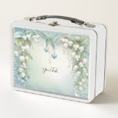 Waterverf Lily of the Valley Metal Lunchbox (Voorkant)