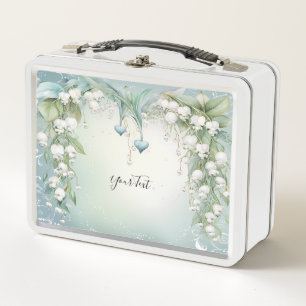 Waterverf Lily of the Valley Metal Lunchbox