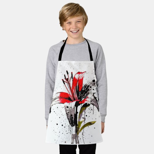 Waterverf Lily Schort (Gedragen)