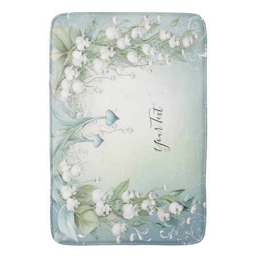 Waterverf Lily van de Vallei Badmat (Voorkant Verticaal)