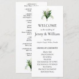 Waterverf Lily van de vallei bruids bruiloft