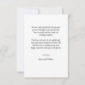 Waterverf Lily van de vallei bruids bruiloft Bedankkaart (Achterkant)