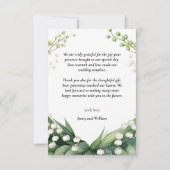 Waterverf Lily van de vallei bruids bruiloft Bedankkaart (Achterkant)