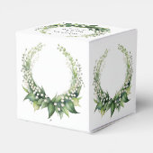 Waterverf Lily van de Vallei Bruids Trouwfeest Bedankdoosjes (Achterkant)