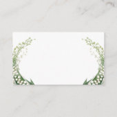 Waterverf Lily van de Vallei Bruids Trouwfeest Informatiekaartje (Achterkant)