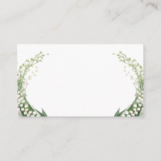 Waterverf Lily van de Vallei Bruids Trouwfeest Informatiekaartje (Achterkant)