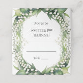 Waterverf Lily van de Vallei Bruids Trouwfeest Plaatskaartje (Buitenkant ongevouwen)
