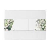 Waterverf Lily van de Vallei Bruids Trouwfeest Uitnodigingen Wikkel (Achterkant Voorbeeld)