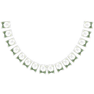 Waterverf Lily van de Vallei Bruids Trouwfeest Vlaggetjes