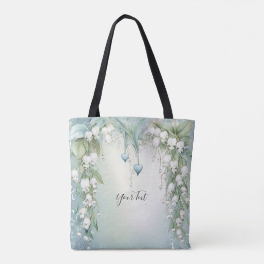 Waterverf Lily van de Vallei Canvas tas (Achterkant)