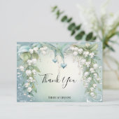 Waterverf Lily van de Vallei Dank u Kaart (Staand voorkant)