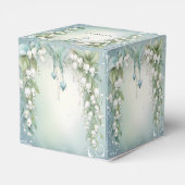 Waterverf Lily van de Vallei Favor Box Bedankdoosjes (Achterkant)