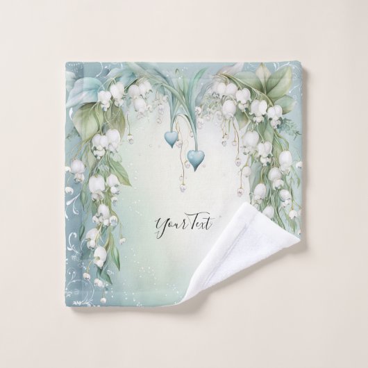 Waterverf Lily van de Vallei Handdoek Set (Wasdoekje)